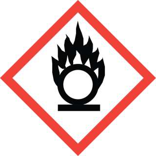 GHS03 flame over circle pictogram
